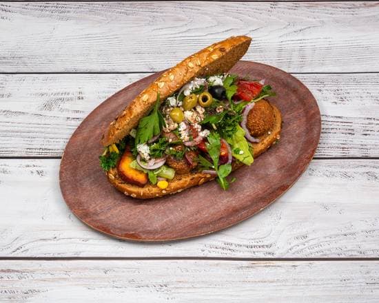 Vollkorn Halloumi-Falafel Gemüse Kebab
